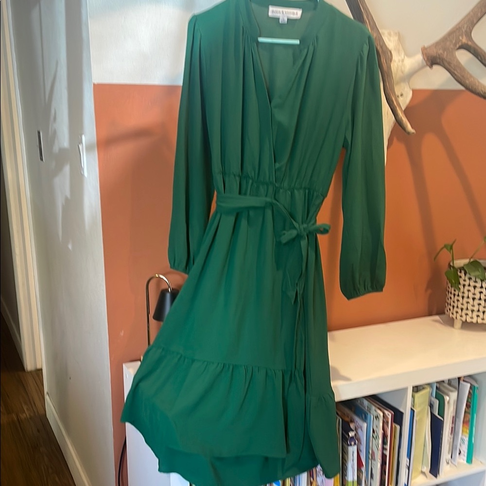 High Low midi  Green Dress